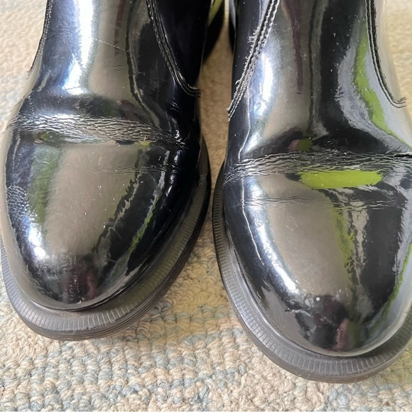 DR MARTENS FLORA PATENT LEATHER CHELSEA BOOTS SIZE 7 - Picture 8 of 15